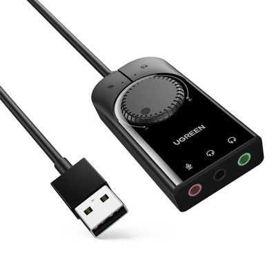 UGREEN 50599 USB Externí Stereo zvukový převodník 1m