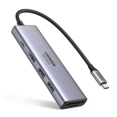 UGREEN 60384 USB-C/HDMI+2*USB 3.0 A+SD/TF+PD konvertor