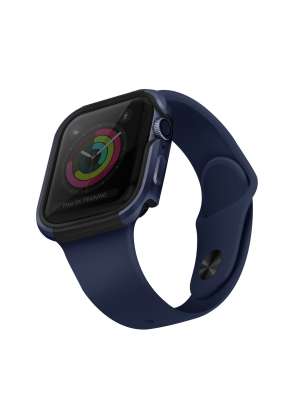 Uniq Valencia pouzdro pro Apple Watch 44mm modré