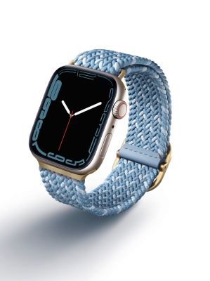 UNIQ Aspen Designer Edition Braided řemínek pro Apple Watch 41/40/38mm světle modrý