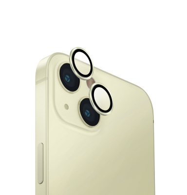 UNIQ OPTIX hliníkové ochranné pouzdro na iPhone 15 | 15 Plus - PALE YELLOW (YELLOW)