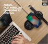 Uniq Aereo 3 in 1 fast wireless charger 7.5/10W - Charcoal